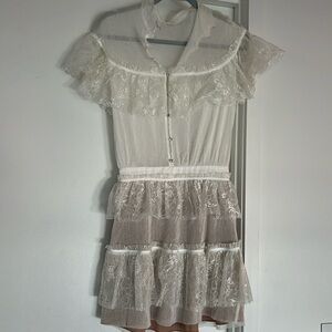 For Love and Lemons lace white dress